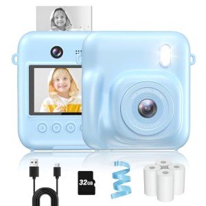 Kids Instant Print Camera with Dual Lenses