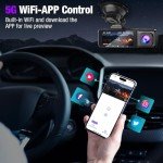 3-Channel 4K WiFi Dash Cam with 64GB Card