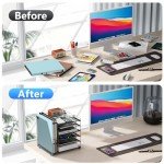 Gianotter 6-Tier Desk Paper Organizer – Black