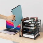 Gianotter 6-Tier Desk Paper Organizer – Black