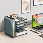 Gianotter 6-Tier Desk Paper Organizer – Black