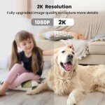 2K Indoor Pet & Home Security Camera with Audio