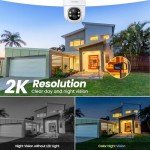 Cinnado 2K Wireless Solar Security Camera 360°