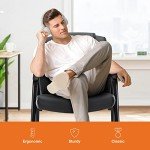 Cozy Leather Guest Chair Set of 2