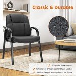 Cozy Leather Guest Chair Set of 2