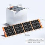 200W Portable Waterproof Solar Panel with Kickstands