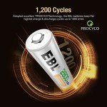 EBL 2800mAh Rechargeable AA Battery 4-Pack + Charger