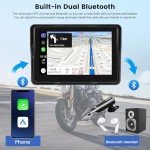 NHOPEEW Wireless Motorcycle Dash Cam with GPS
