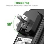EBL 2800mAh Rechargeable AA Battery 4-Pack + Charger