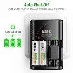 EBL 2800mAh Rechargeable AA Battery 4-Pack + Charger