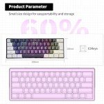 SAMA 60% RGB Wired Gaming Keyboard - Purple