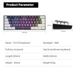 SAMA 60% RGB Wired Gaming Keyboard - Purple