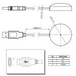 USB GPS Receiver Antenna for Laptops and Cars