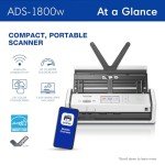 Brother ADS-1800W Wireless Compact Desktop Scanner