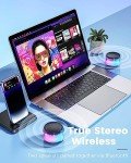 LENRUE Mini Bluetooth Speakers with Colorful Lights
