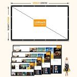 120" Portable Double-Sided Projector Screen - Anti-Crease