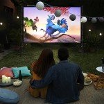150-Inch Portable Projector Screen with Stand