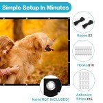 120" Portable Double-Sided Projector Screen - Anti-Crease