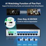 8-Port Gigabit PoE Switch with Dual Uplinks