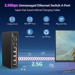 YuanLey 6-Port 2.5G Ethernet Switch - Fanless
