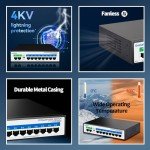 8-Port Gigabit PoE Switch with Dual Uplinks