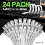 GearIT 6 ft Cat 6 Ethernet Cable - 24 Pack