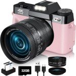 VJIANGER 4K 56MP Digital Camera for Vlogging