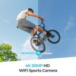4K Waterproof Action Camera with 64G SD Card