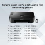 Canon PG-245 XL Black Ink Cartridge, Compatible Models