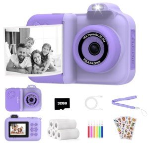 Kids Instant Print Camera with 1080P HD Lens