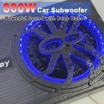 CybJoy 10" 800W Slim Car Subwoofer with LED