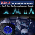 CybJoy 10" 800W Slim Car Subwoofer with LED