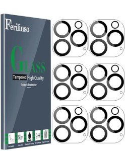 Ferilinso 6-Pack Camera Lens Protectors for iPhone 16