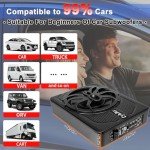 CybJoy 10" 800W Slim Car Subwoofer with LED