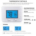 Aowel Non-Programmable Thermostat with Humidity Monitor