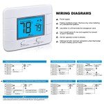 Aowel Non-Programmable Thermostat with Humidity Monitor