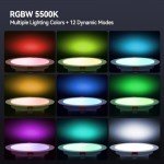 RICHSING 6" RGBW LED Recessed Lights, 4-Pack
