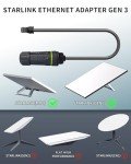 Starlink Gen 3 Ethernet Adapter & Cable Set