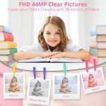 Upgraded 2024 1080P Digital Camera for Kids - Pink