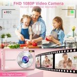 Upgraded 2024 1080P Digital Camera for Kids - Pink