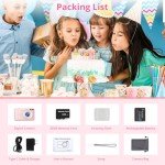 Upgraded 2024 1080P Digital Camera for Kids - Pink