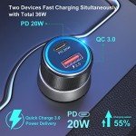 Bangfun 36W Dual Port USB C Car Charger Pack