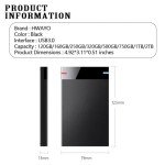 HWAYO 250GB Ultra Slim Portable External Hard Drive