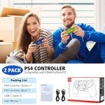 SHINXIN 2-Pack PS4 Controller with Type-C Cables