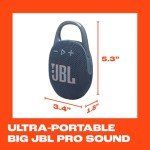 JBL Clip 5 Waterproof Bluetooth Speaker with Carabiner