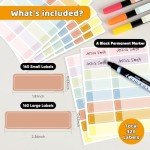 Waterproof Removable Labels - 310PCS for Kids