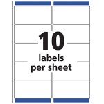 Avery 250 Matte Clear Printable Shipping Labels