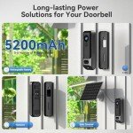 MUBVIEW 2K Wireless Dual Doorbell Camera with Chime