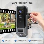 MUBVIEW 2K Wireless Dual Doorbell Camera with Chime