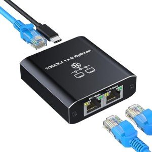 HRSDEIE Gigabit Ethernet Splitter for Dual Connections